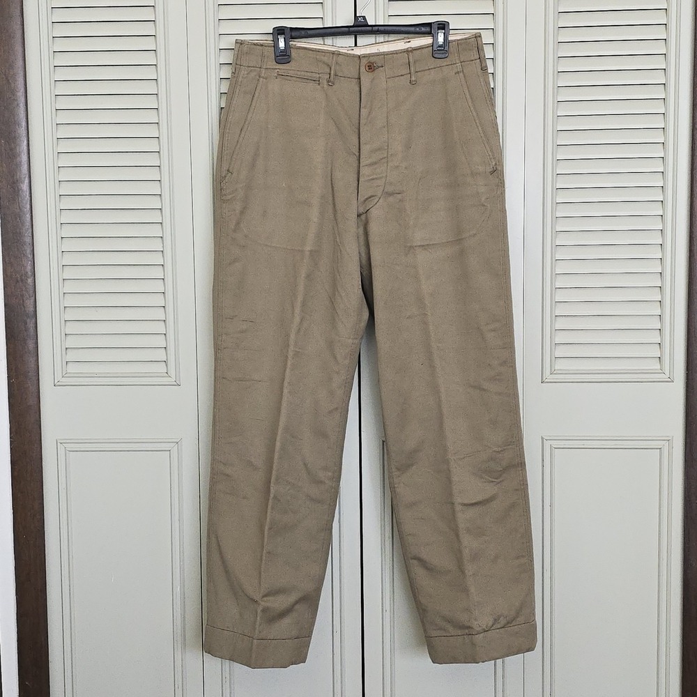 WWII US Army M1941 Kersey Wool Lined Trousers 1942 34x32 Tanker Pants WW2